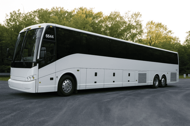 exterior of Charter Bus Rental North Charleston coach bus