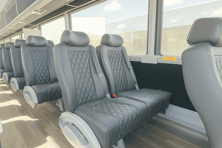 interior of Charter Bus Rental North Charleston charter bus